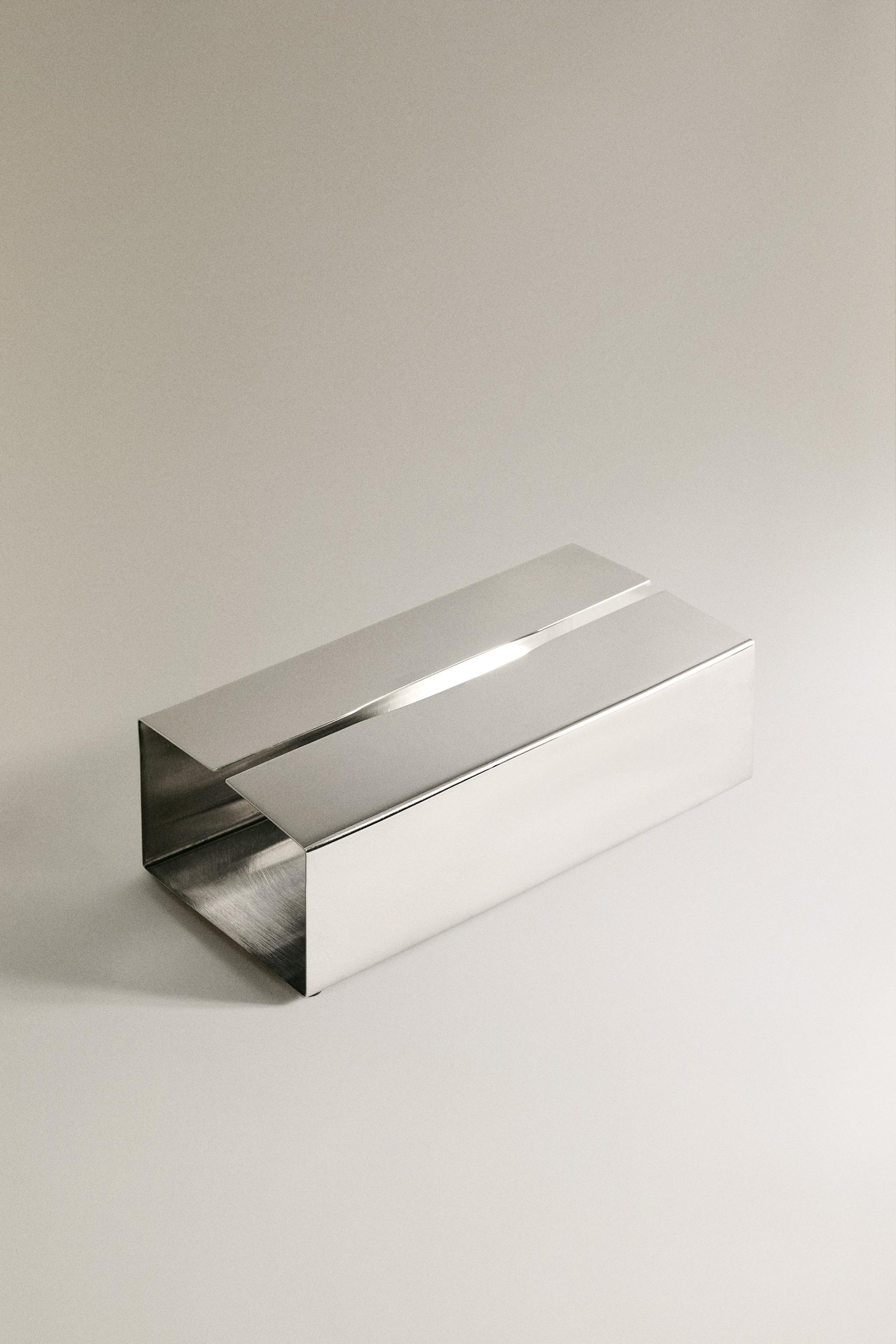 SHINY METAL TISSUE BOX