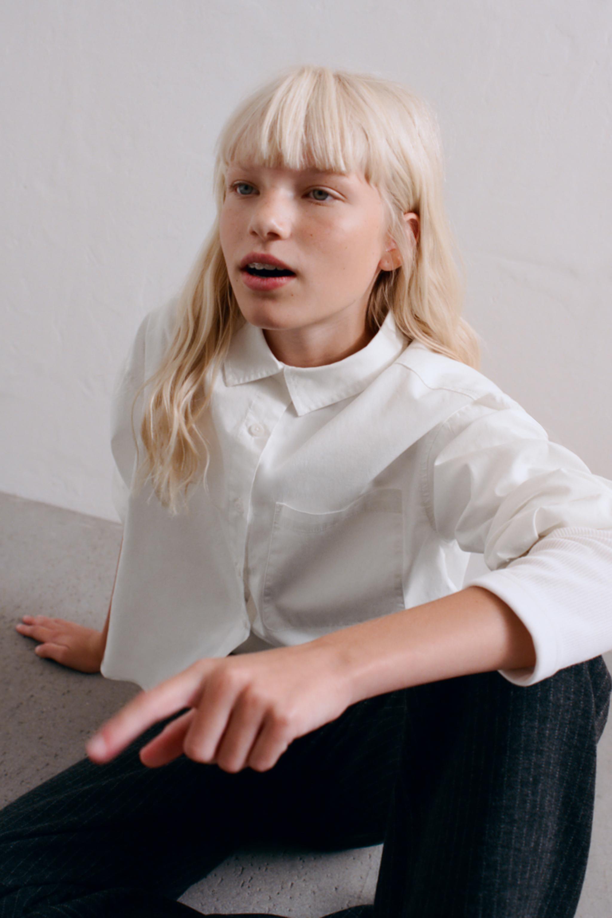 SOLID POPLIN SHIRT — White