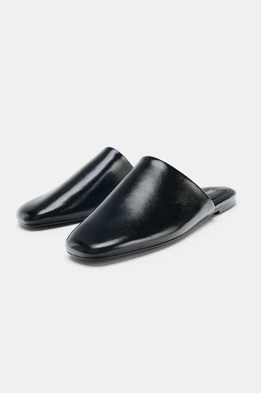 LEATHER MULE SHOES - Black by Zara - Image 3