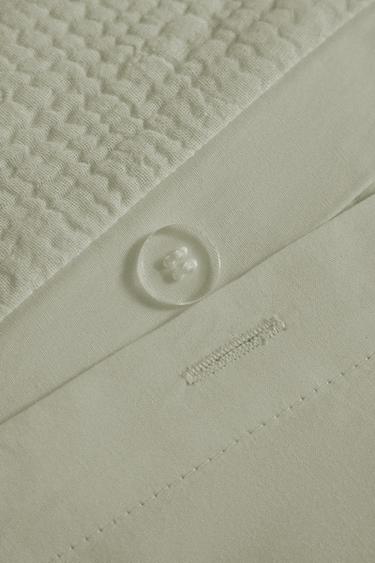 MUSLIN DUVET COVER - Green by Zara
