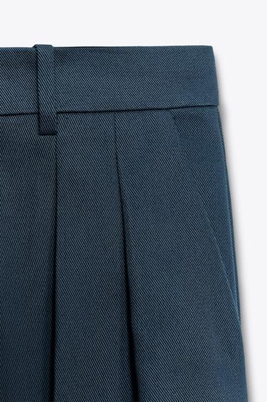 ZW COLLECTION PLEATED TROUSERS - Navy blue by Zara - Image 7