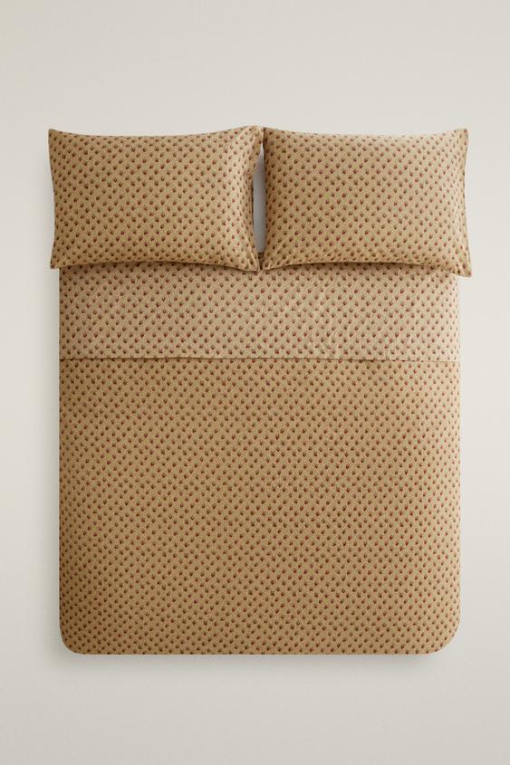 STRAWBERRY PERCALE DUVET COVER | KATHARINE POLE - بيج الخاص بـ Zara - صورة 0