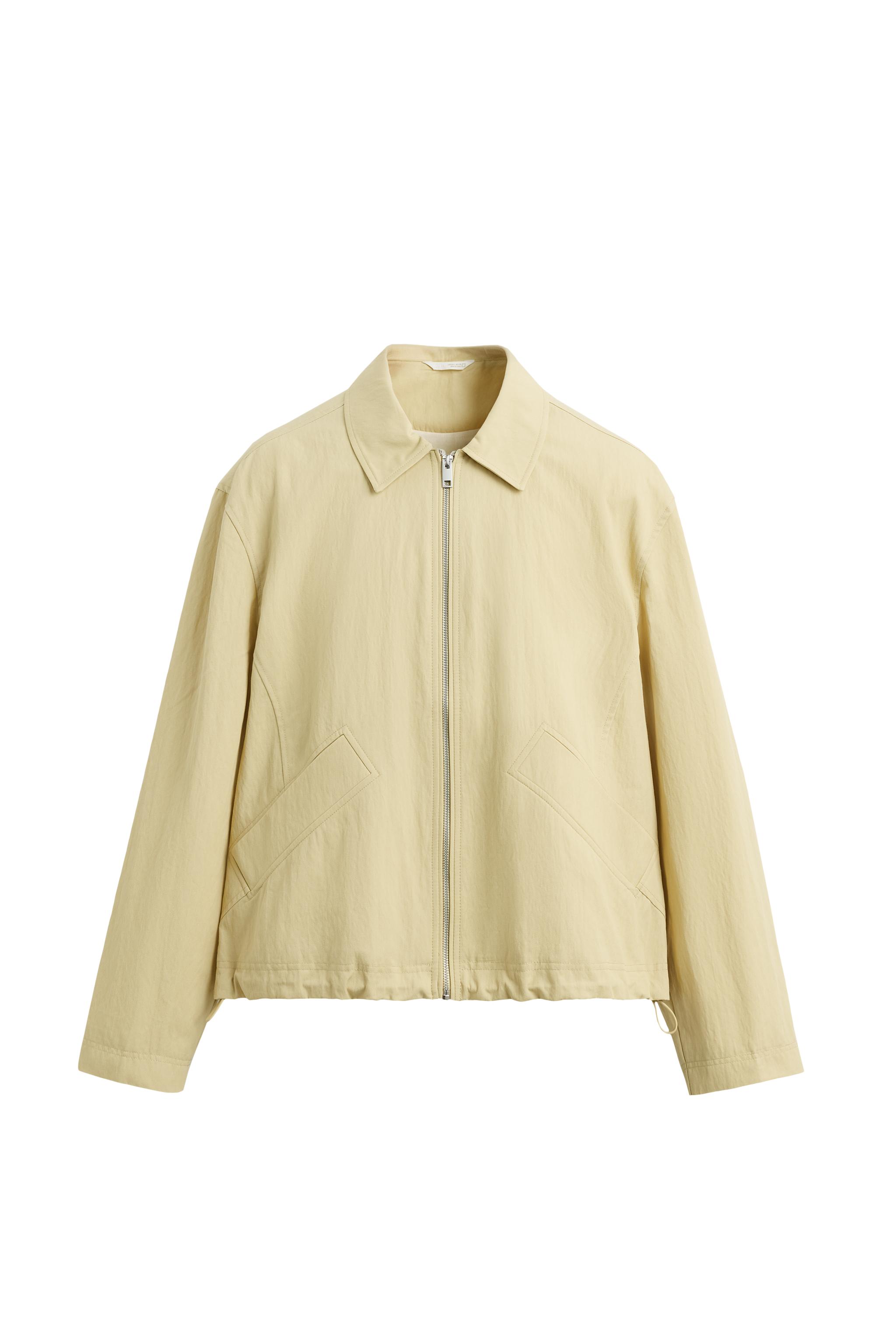 STRUCTURED CROPPED FIT JACKET - Light yellow | ZARA South Africa