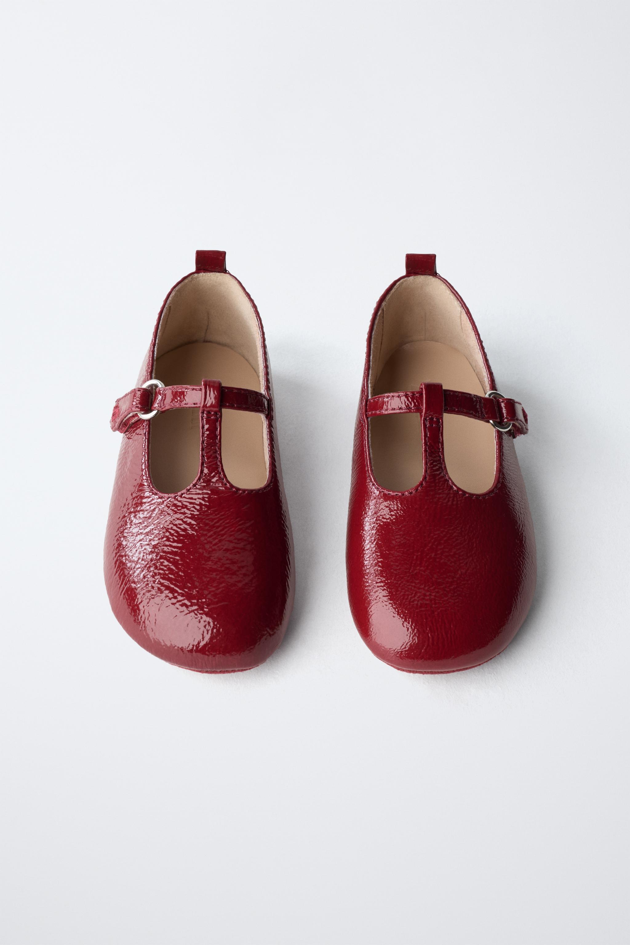 T-BAR PATENT BALLET FLATS