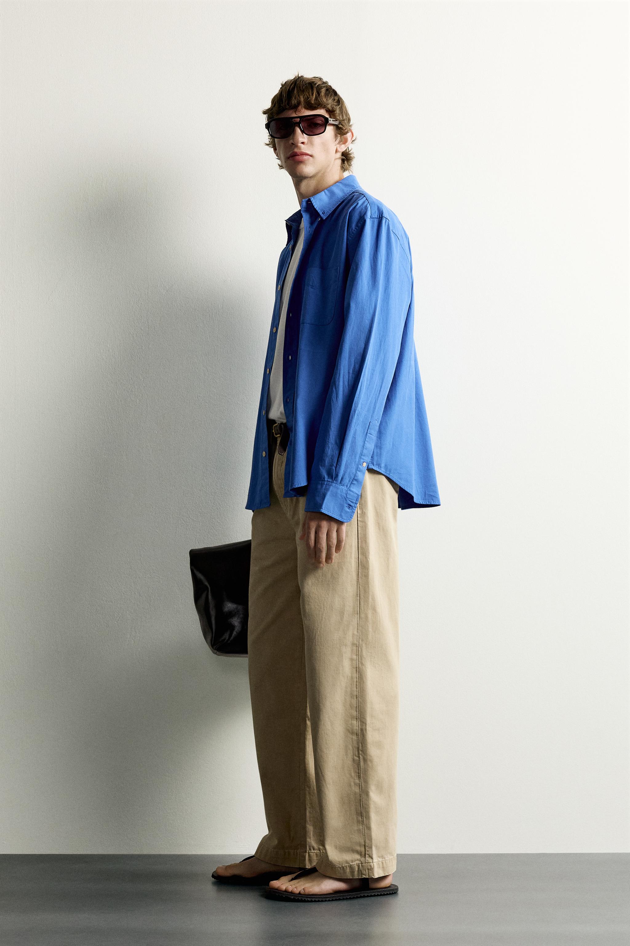 RELAXED-FIT WASHED CHINO PANTS