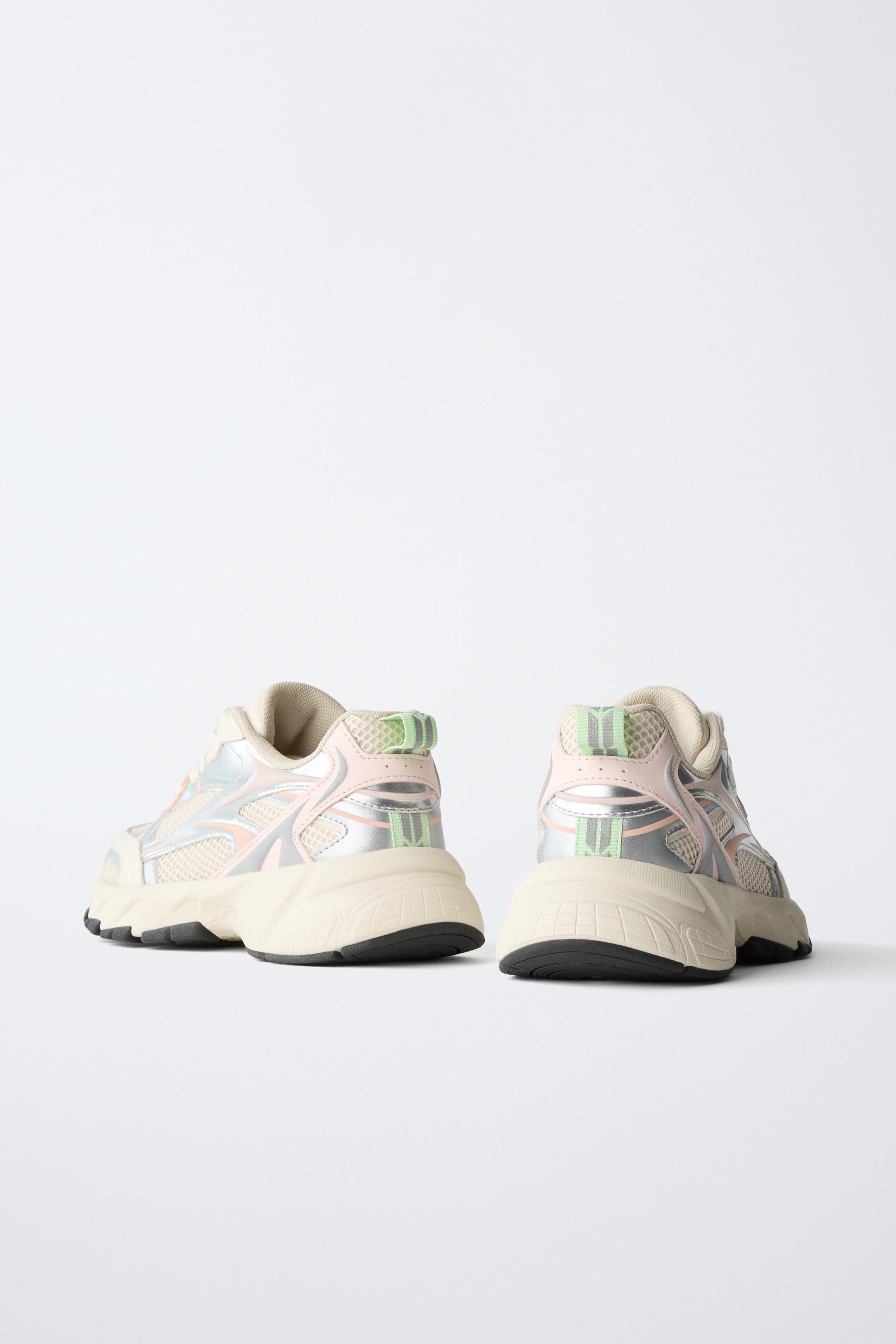 METALLIC MESH SNEAKERS