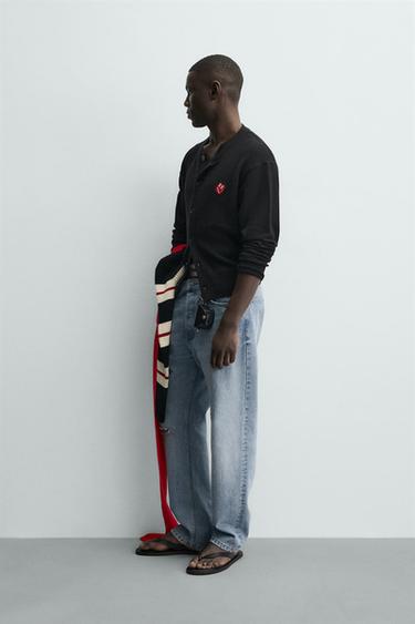 DICE HEARTS PATCH CARDIGAN - Black by Zara - Image 3