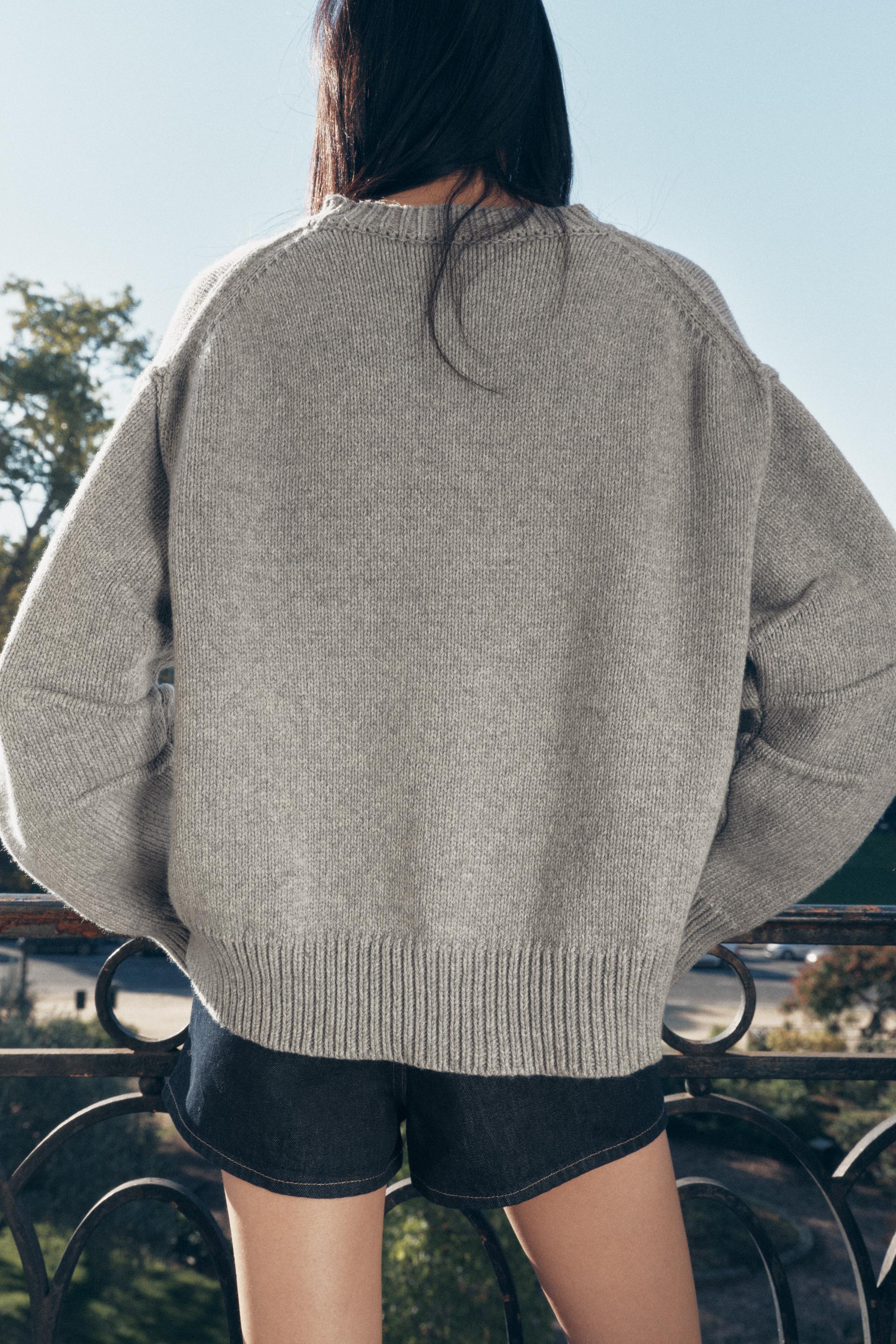 人気商品 プリーツスリーブニットセーター 日本 / Japan ZARA | グレー - トップス