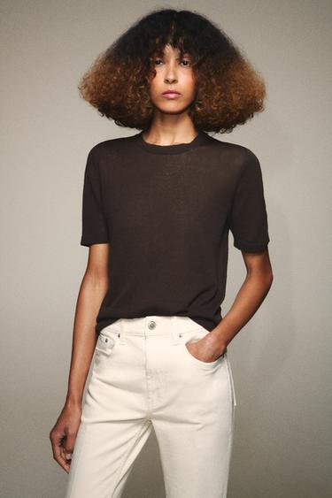 JEANS ZW COLLECTION TIRO MEDIO - Crudo de Zara