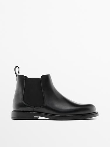 Zara Nappa ankle boots with elastic gores - Black