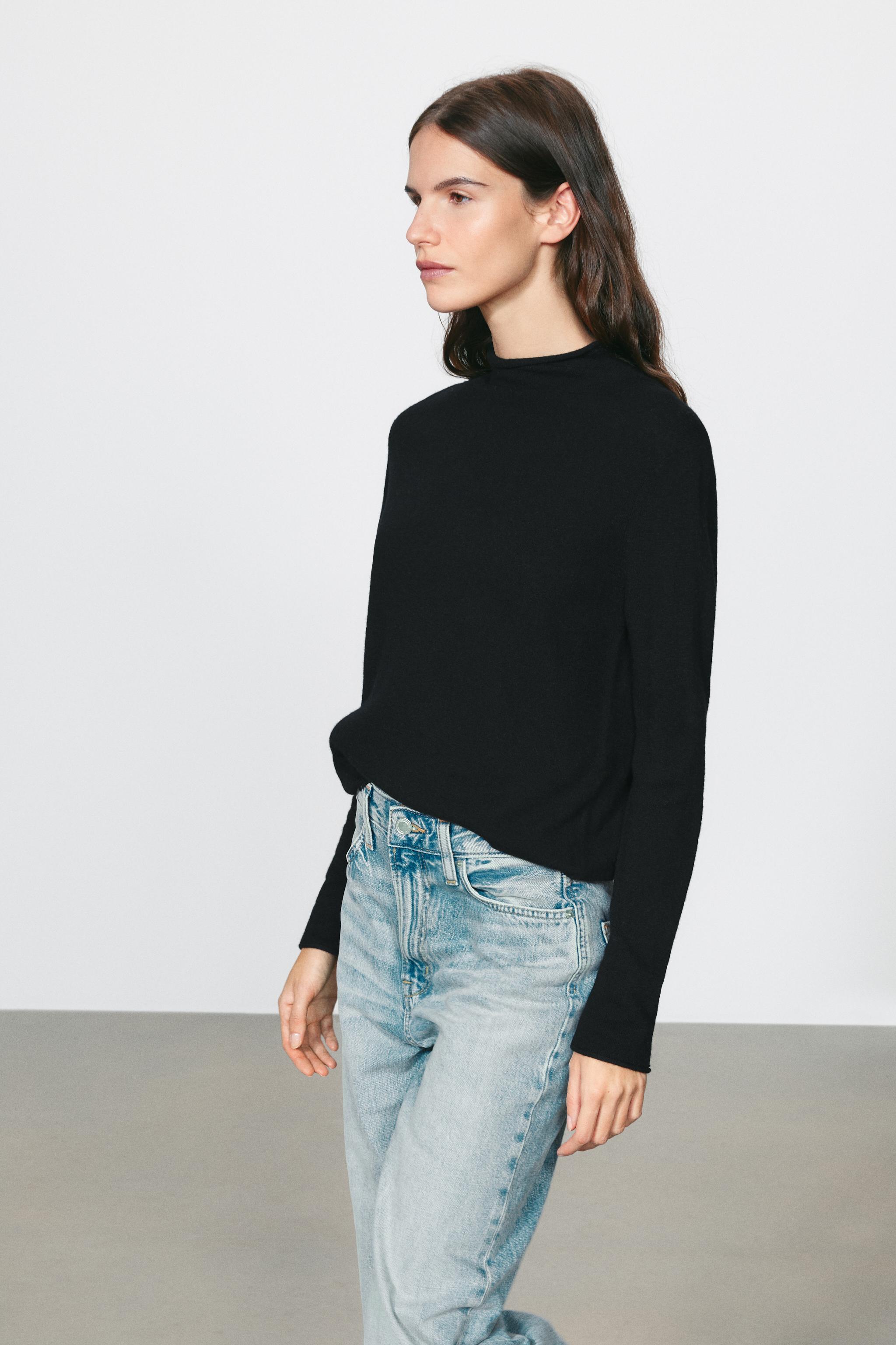 EXTRA-SOFT 100% WOOL MOCK NECK SWEATER