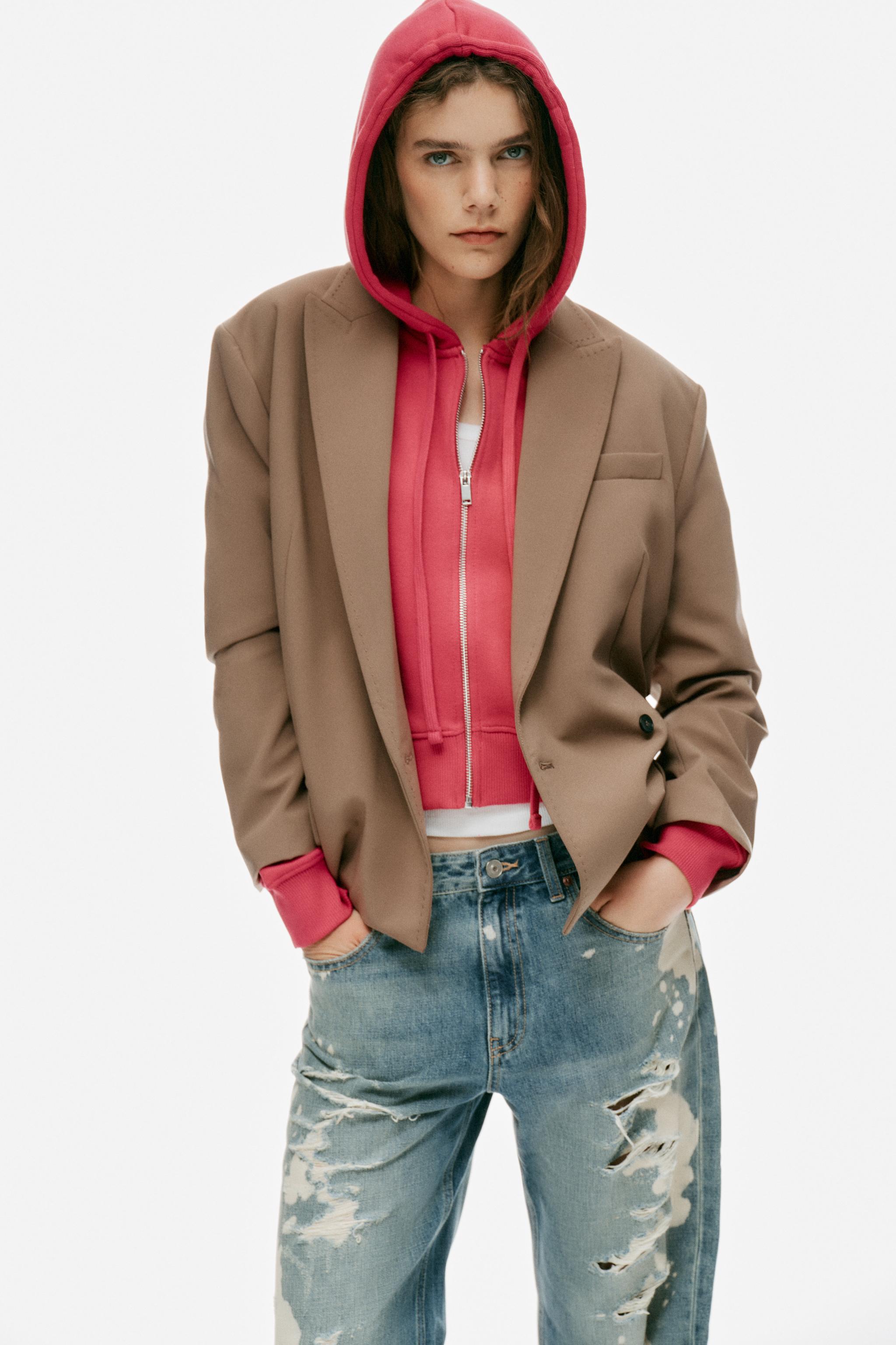Zara TRF ORTA BEL BOYFRIEND JEAN görsel 3