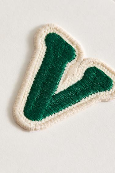 THERMO-ADHESIVE LETTER V PATCH - Blue by Zara - Image 2