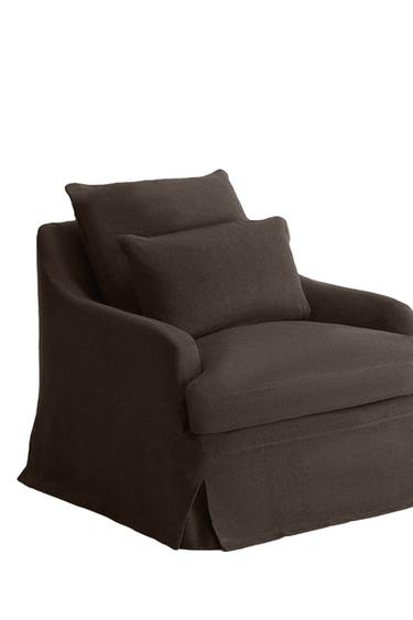 ARMCHAIR 01 LINEN COVER - Aubergine by Zara