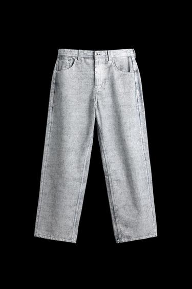 WAXED FINISH BAGGY FIT JEANS - white by Zara - Image 0