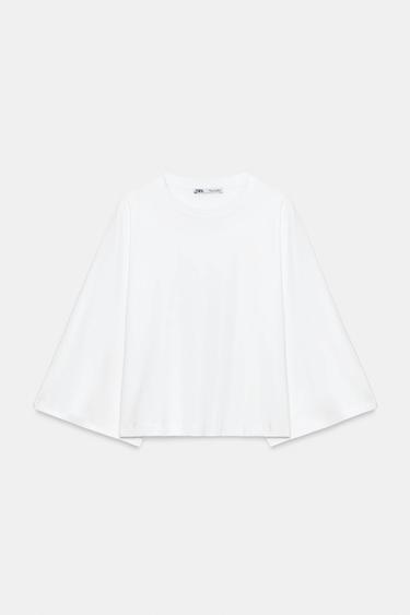 Zara 100% COTTON T-SHIRT - White