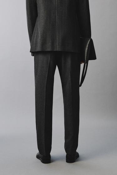 PANTALON DE COSTUME À RAYURES - Gris anthracite de Zara - Image 2