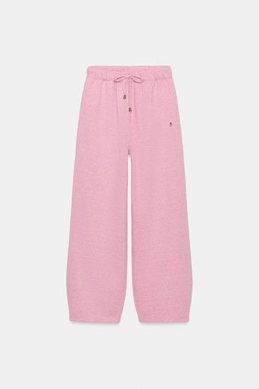 ZA PLUSH TROUSERS - Pink marl by Zara