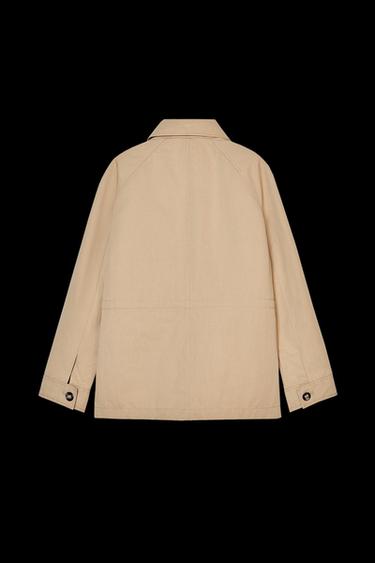 Zara ZW COLLECTION POCKET JACKET - Ecru