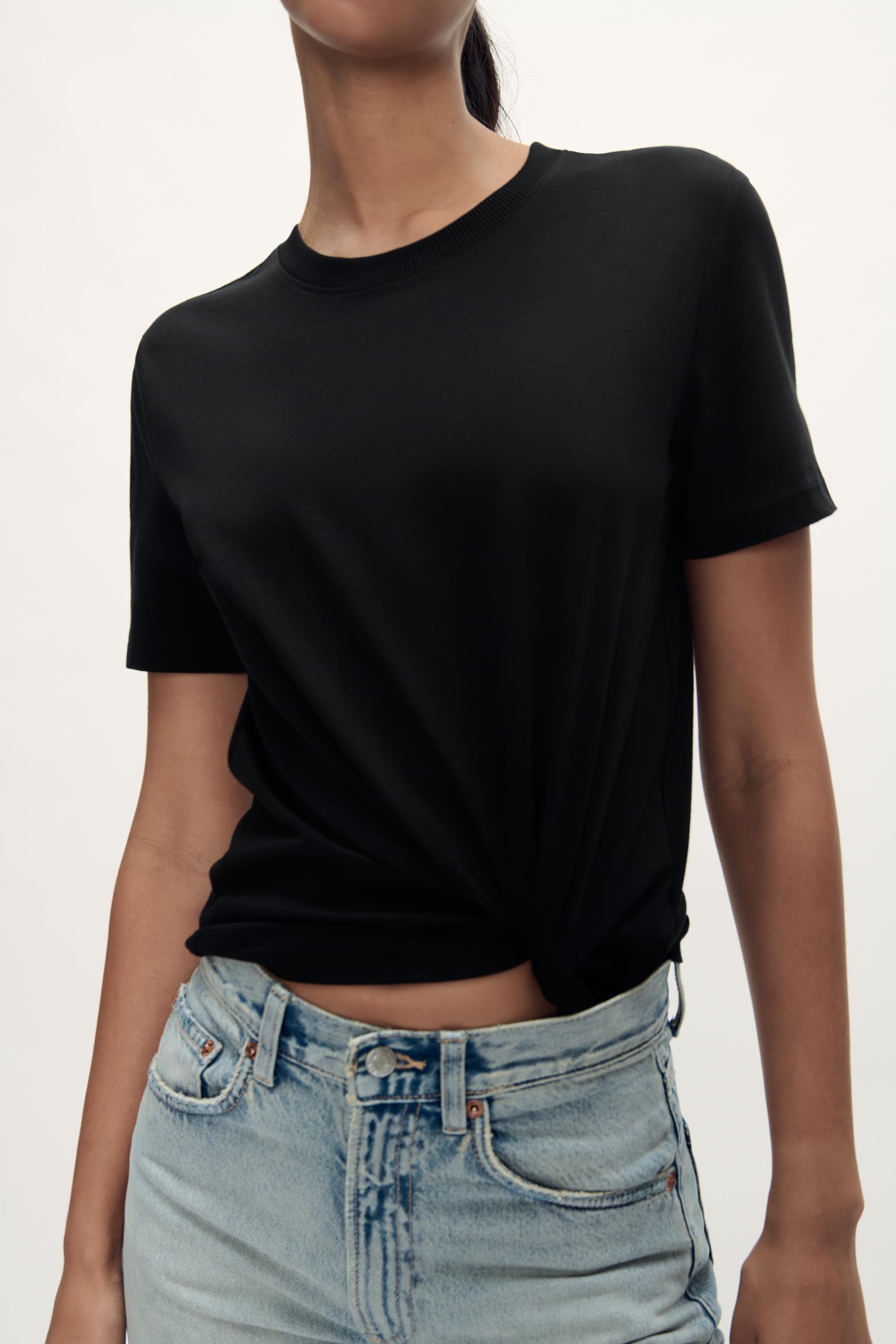 CAMISETA BÁSICA CUELLO REDONDO Blanco ZARA Chile