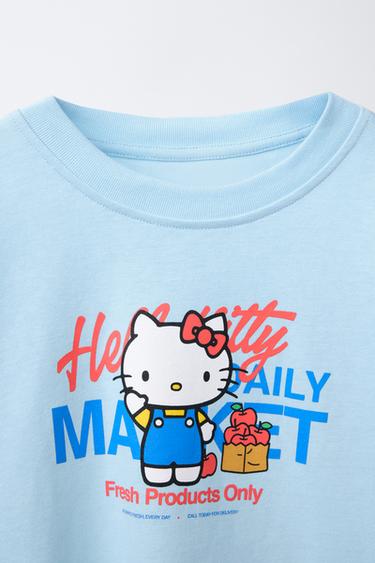 T-SHIRT IMPRIMÉ HELLO KITTY © SANRIO - Bleu de Zara - Image 2