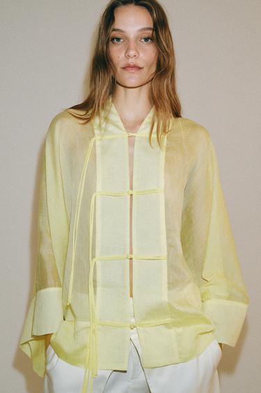 BLOUSE FLUIDE BRANDENBOURGS ZW COLLECTION - Jaune de Zara - Image 1