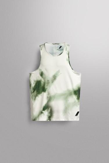 LIGHTWEIGHT RUNNING TANK TOP — Black / Green 1