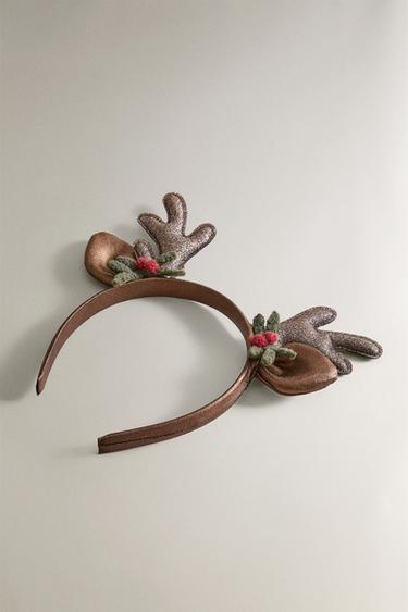 DIADÈME ENFANT RENNE NOËL - Marron de Zara - Image 1
