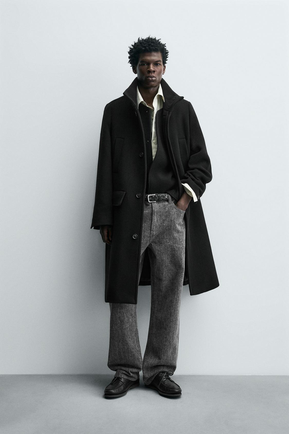 ДЛИННОЕ ШЕРСТЯНОЕ ПАЛЬТО ОТ ZARA