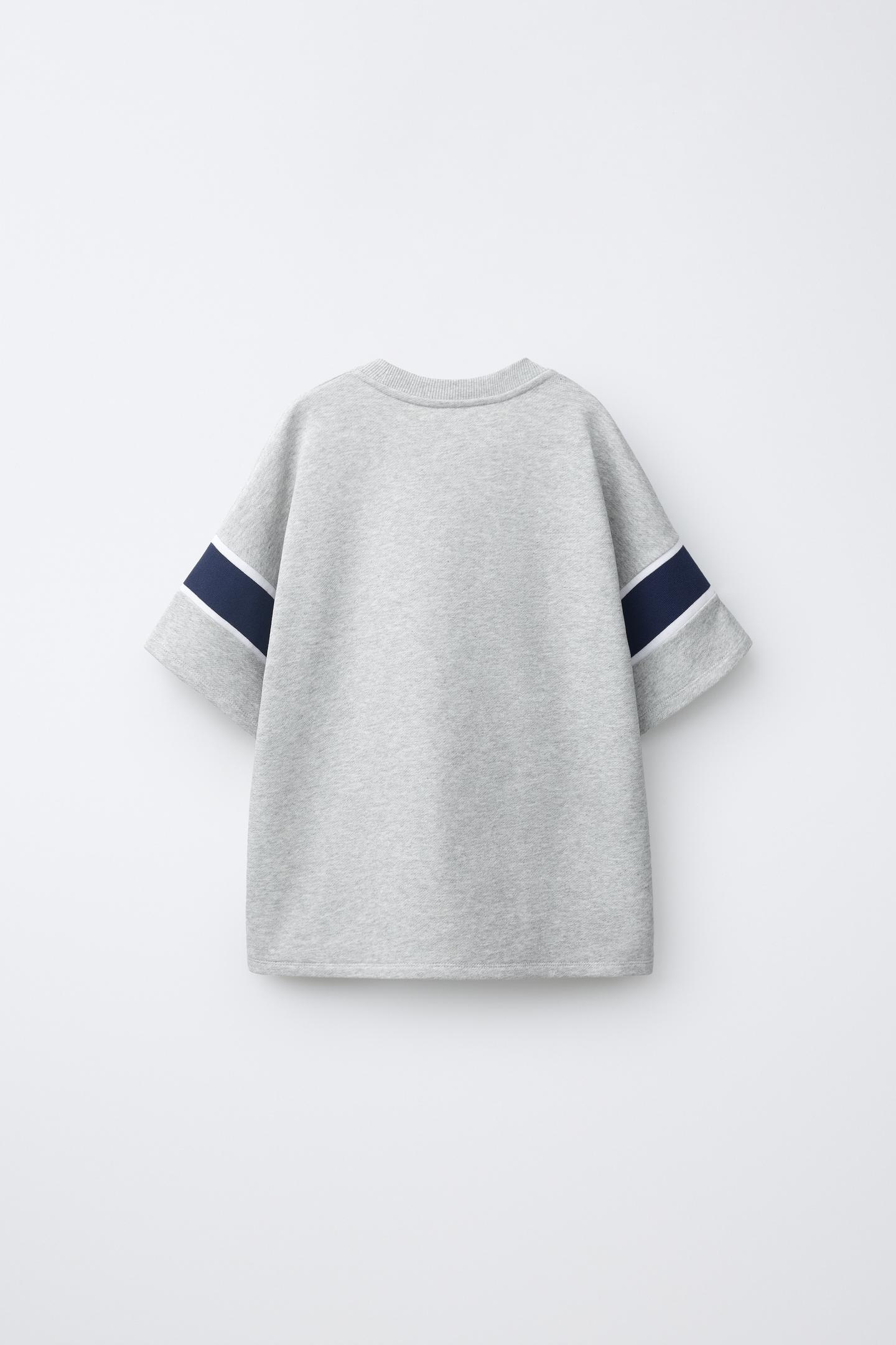 Детская футболка Zara Team Six Seven Print, цвет: Серый меланжевый — фото 2