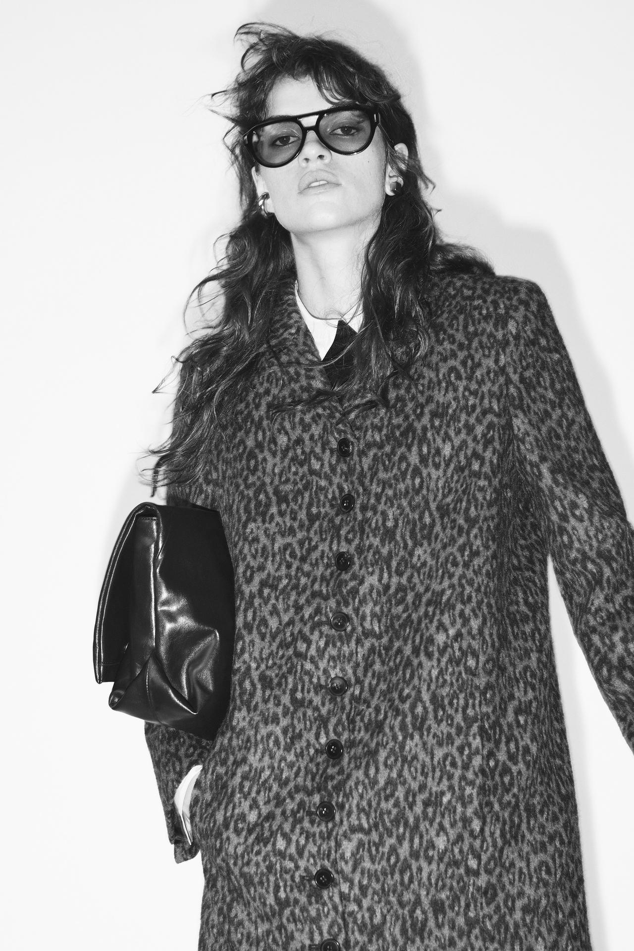 ZW COLLECTION LONG ANIMAL PRINT COAT