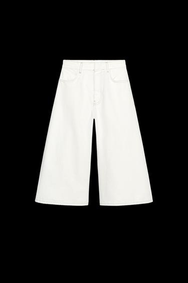BERMUDA CULOTTE ZW COLLECTION - Blanco roto de Zara - Imagen 0