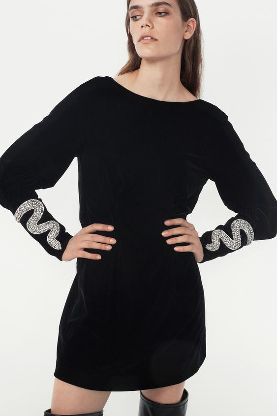 VELVET MINI DRESS - THE ITEM ZARA WOMAN