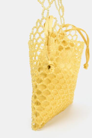 MINI SAC SEAU FANTAISIE - Jaune de Zara - Image 4