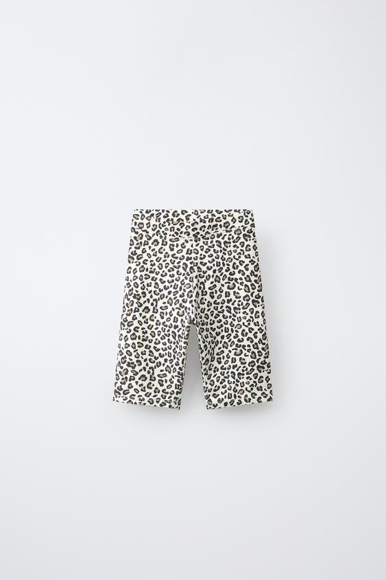 ОДНОТОННЫЕ ВЕЛОСИПЕДНЫЕ ЛЕГИНСЫ — Леопардовый от Zara — изображение 0