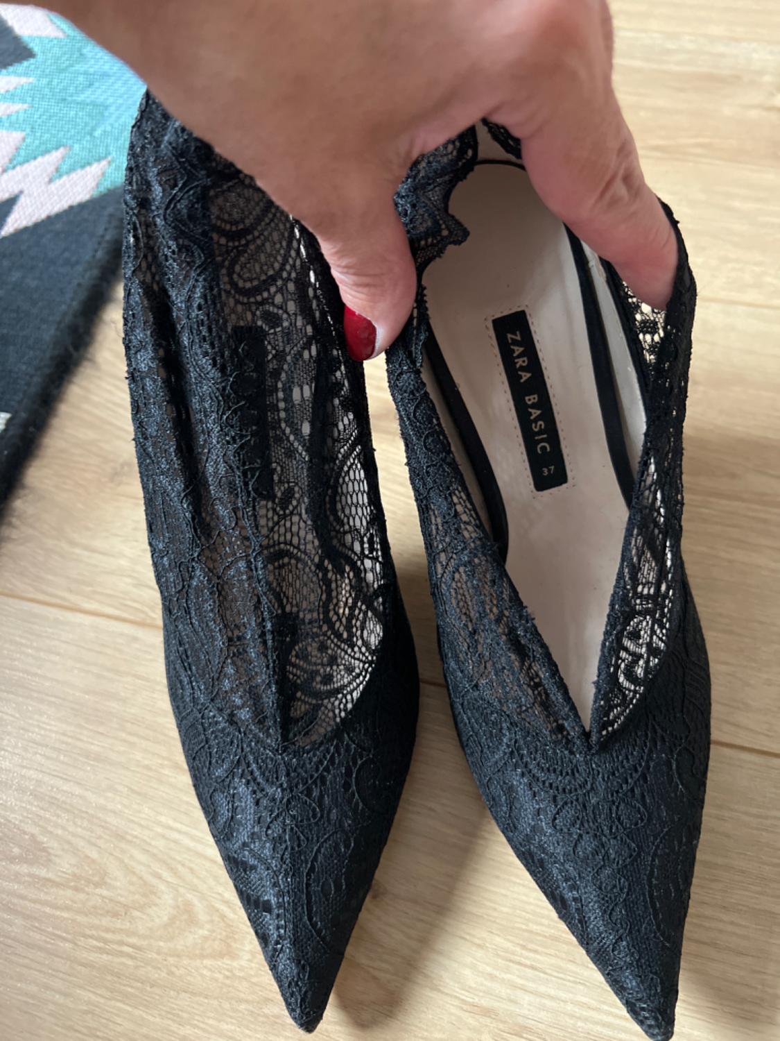 HIGH HEEL LACE COURT SHOES - Image 9