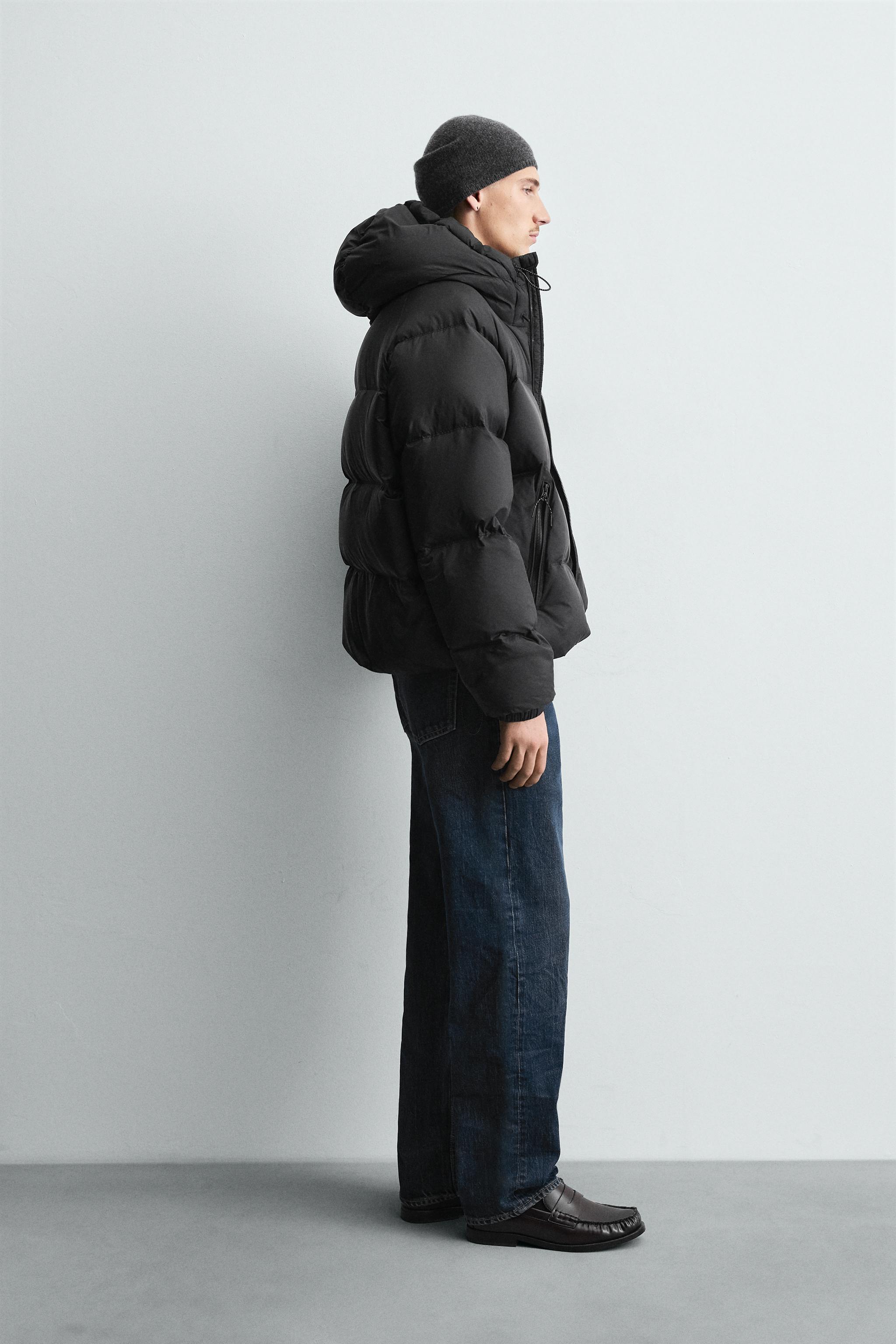 100% FEATHER WATER REPELLENT PUFFER JACKET