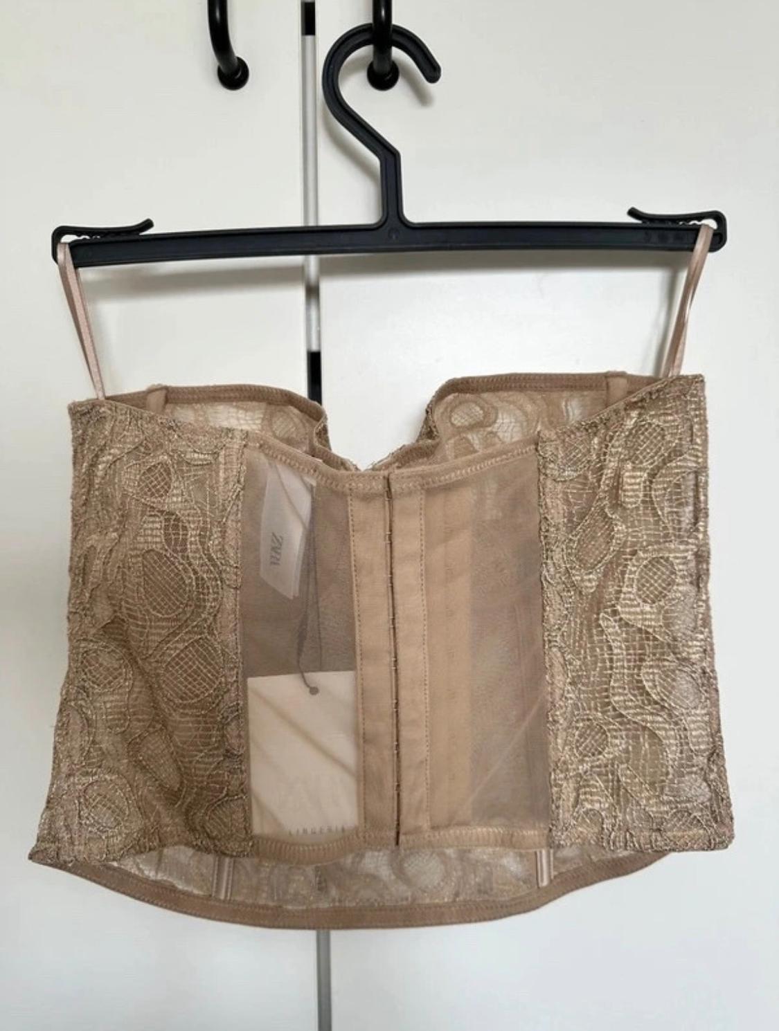 METALLIC THREAD LACE UNDERWIRED CORSET - Image 3