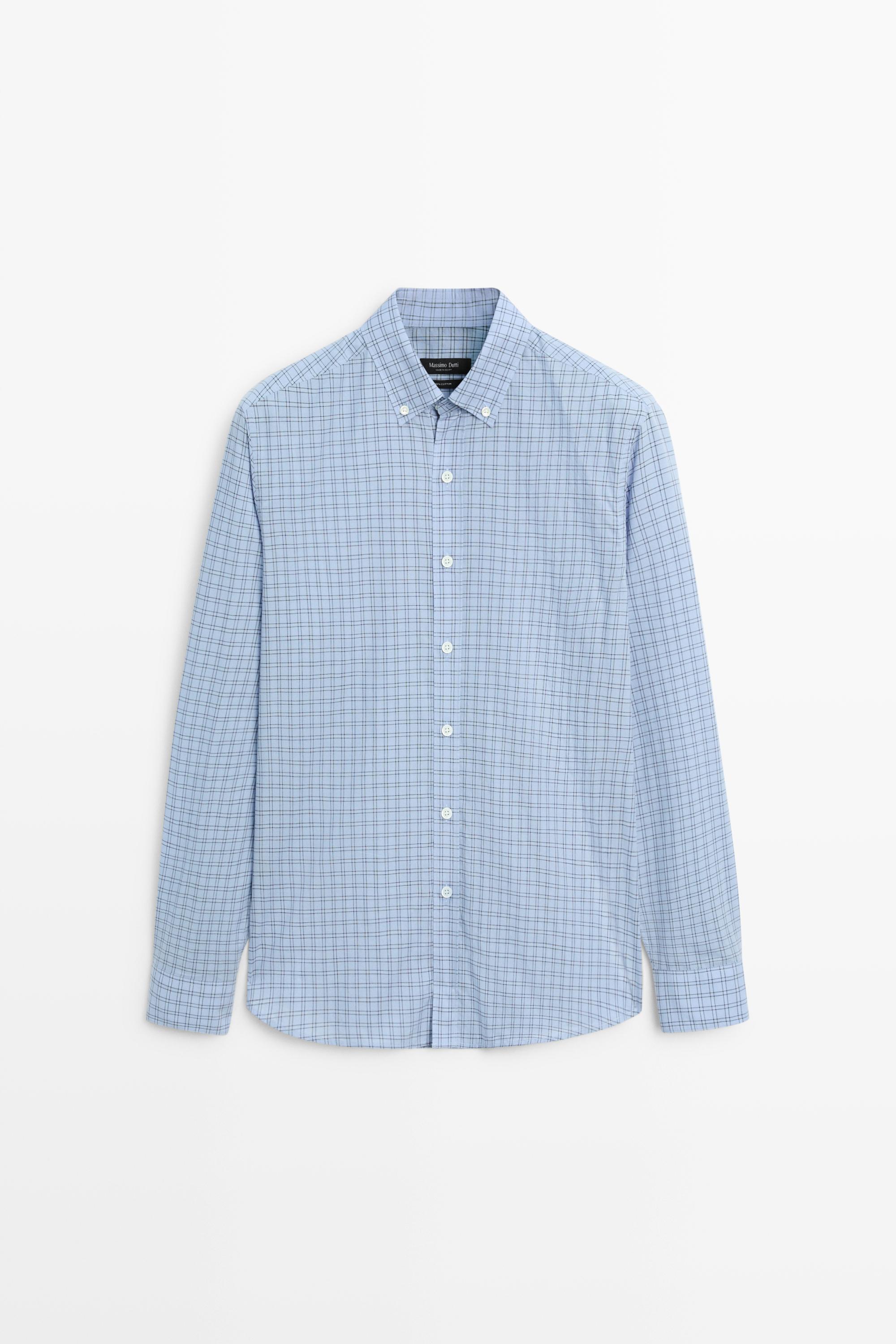 Relaxed fit plaid shirt