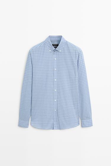 Zara Relaxed fit plaid shirt - Blue