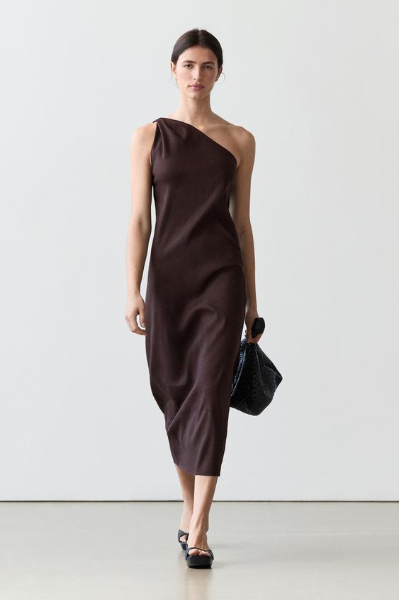 Asymmetric linen blend dress from Zara - $180