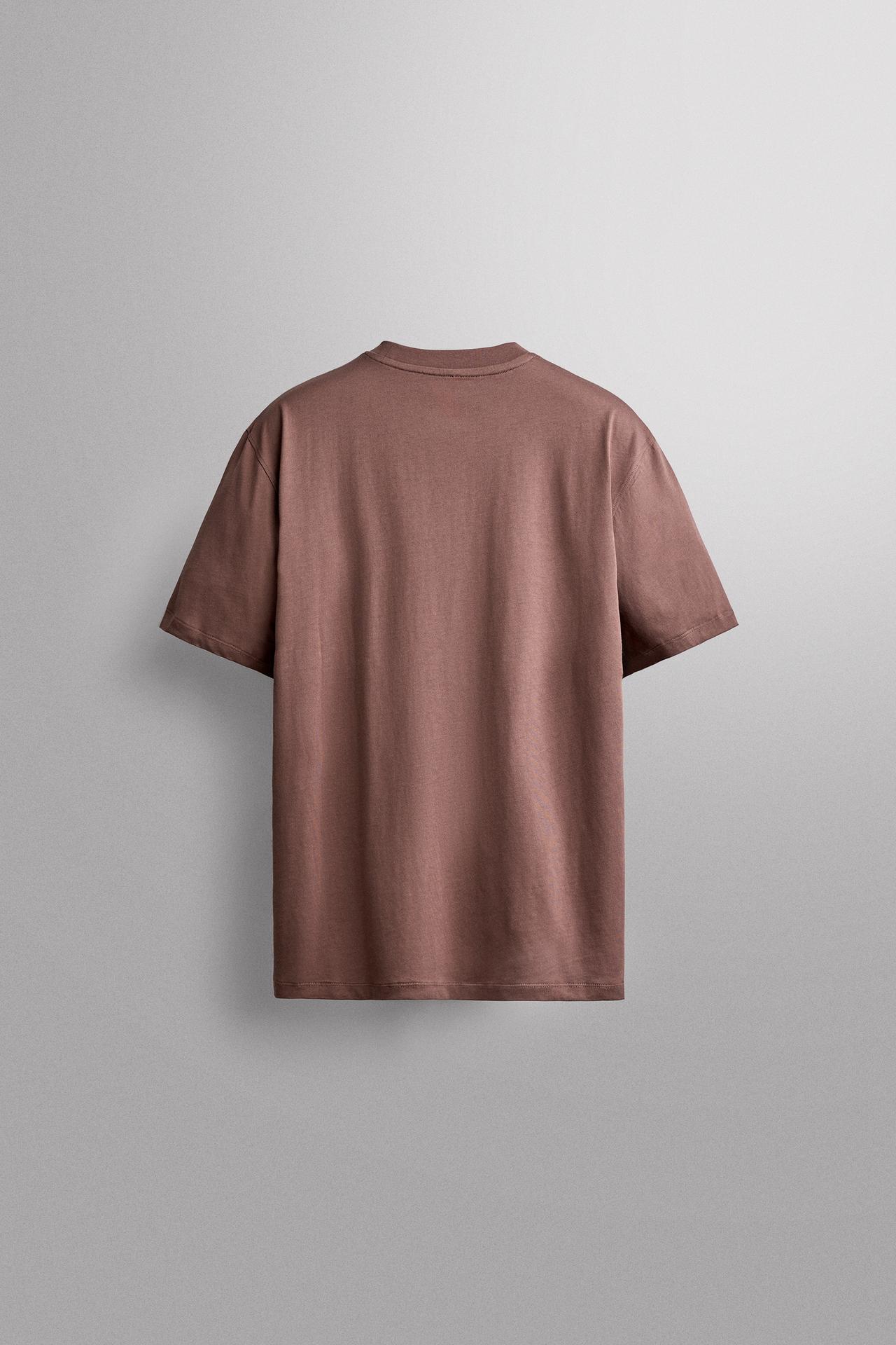 BASIC TRAINING COTTON T-SHIRT — Dark red
