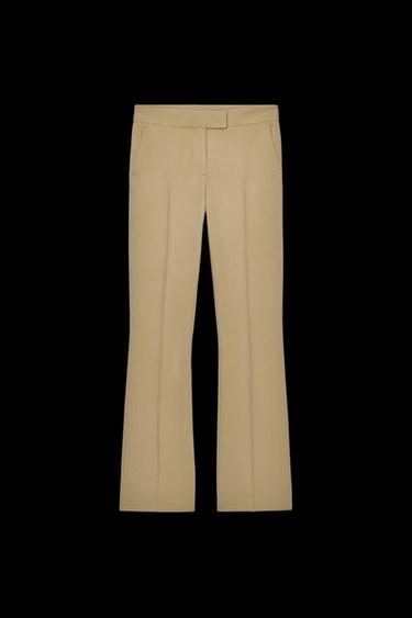 Zara FLARED HIGH WAIST PANTS - Brown / Taupe - Image 0