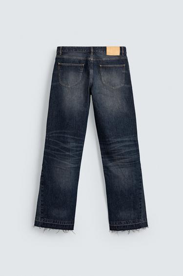 JEAN FLARE FIT TEXTURÉ - Bleu marine / Blanc de Zara - Image 7