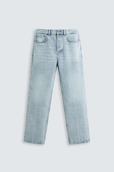JEANS STRAIGHT FIT ANKLE - Azul claro de Zara