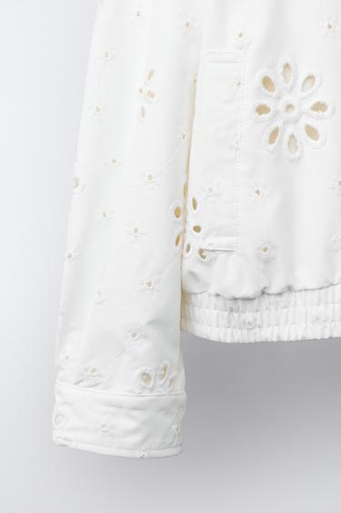 BLOUSON BRODERIE SUISSE - Blanc de Zara - Image 5
