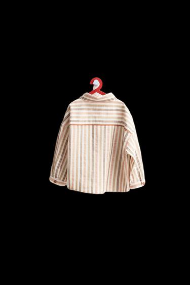 Zara ZARA TIMELESS - STRIPED POCKET SHIRT - Orange