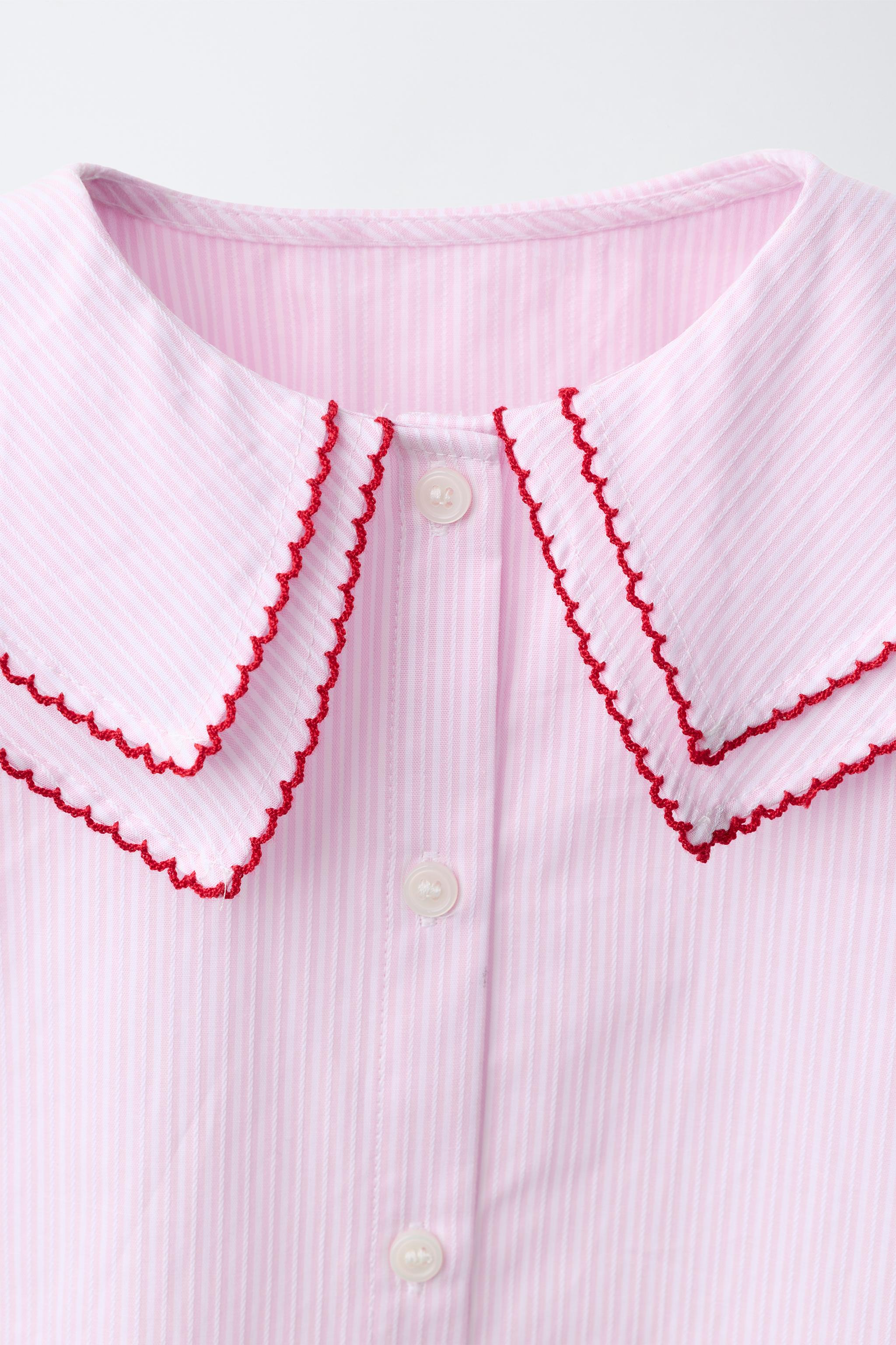 CHEMISE À RAYURES DOUBLE COL