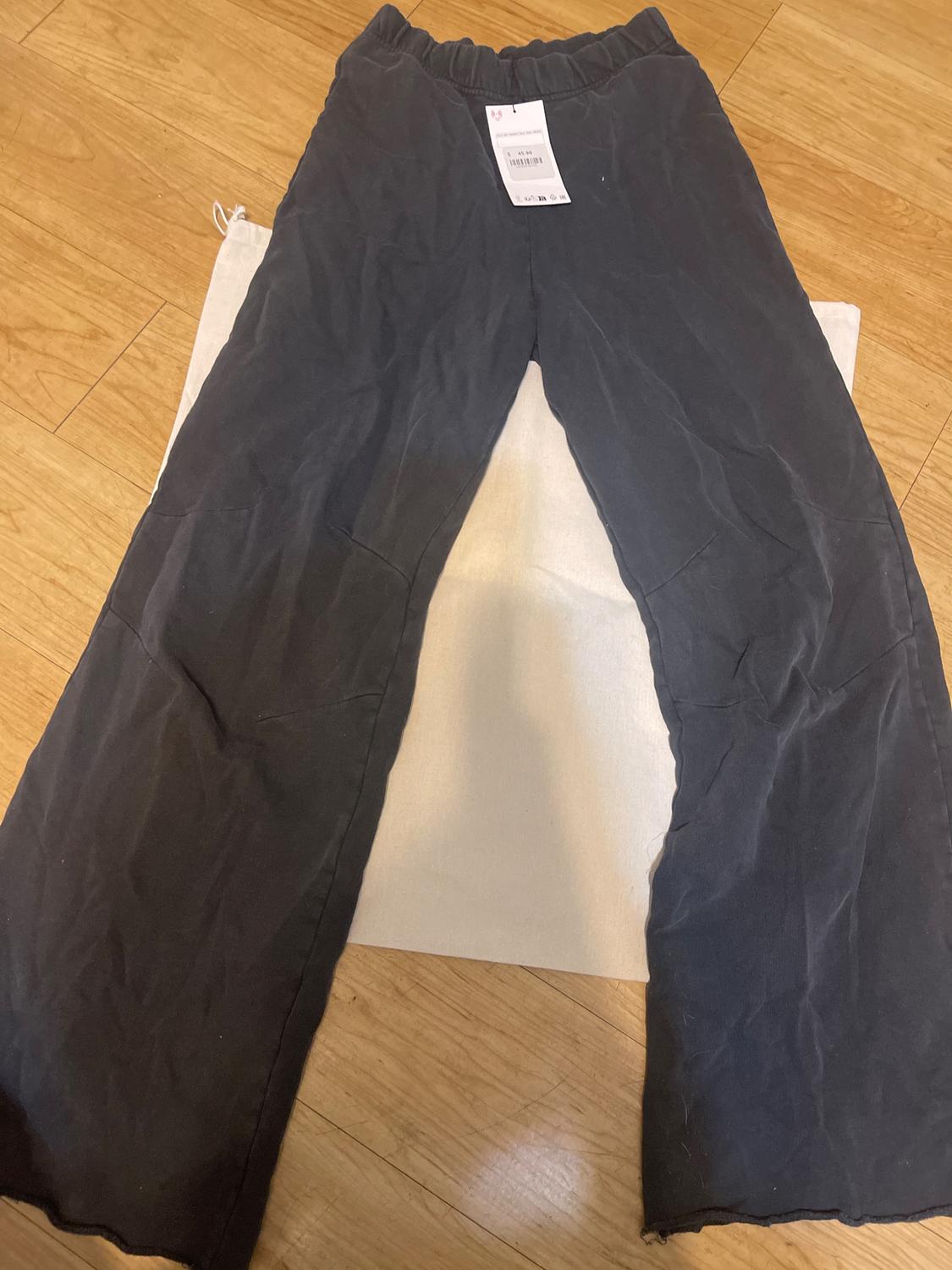 DARK GREY LOUNGE SWEATPANTS WIDE LEG - Image 2
