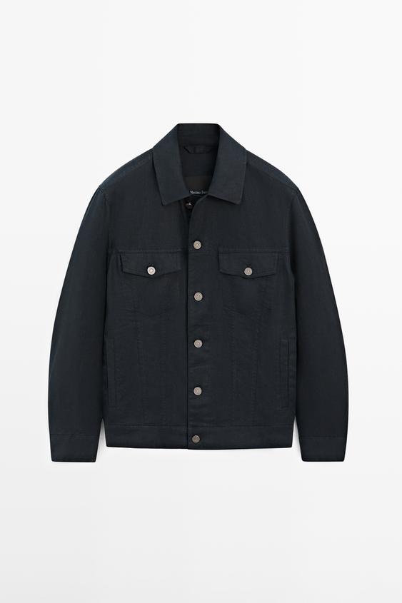 100% linen cardigan with pocket details from Zara - $220